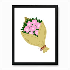 Bouquet Of Pink Flowers Art Print