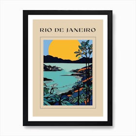 Minimal Design Style Of Rio De Janeiro, Brazil 5 Poster Art Print