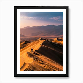 Sand Dunes At Sunset Art Print