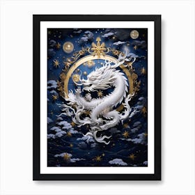 Dragon Elements Merged Illustration 5 Art Print