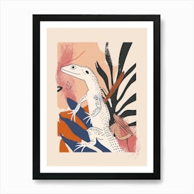 Modern Colourful Lizard Abstract Illustration 2 Art Print