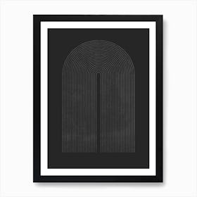 Black And White Mid Century Abstract Art Print