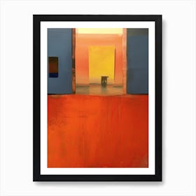 Orange And Red Abstract Painting 9 Art Print