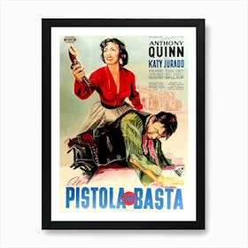 Man From Del Rio, Anthony Quinn, American Western, Italian Movie Poster, 1956 Art Print