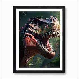 Giganotosaurus 1 Illustration Dinosaur Art Print