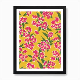 Kangaroo Paw Floral Print Retro Pattern Flower Art Print