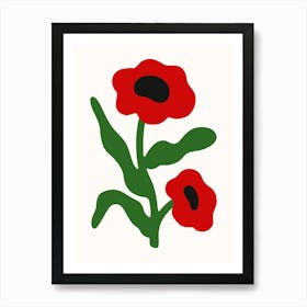 Poppies Flowers Poster Art Print