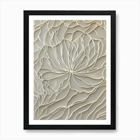 Abstract Acrylic Line Flower Art Art Print