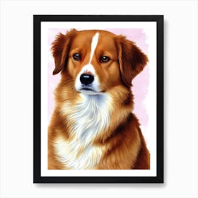 Nova Scotia Duck Tolling Retriever Watercolour Dog Art Print