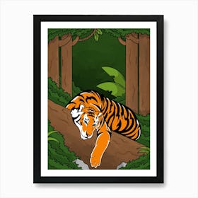 Tiger In The Jungle Art Print