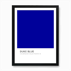 Duke Blue Color Block Collection Wall Art Print