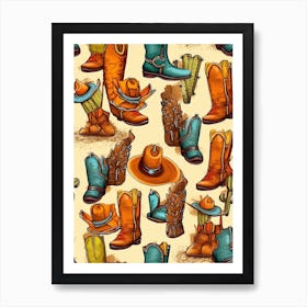 Western Pattern 7 Art Print