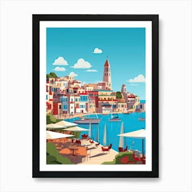 Ibiza, Spain, Flat Illustration 2 Art Print