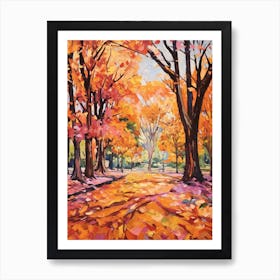 Autumn Gardens Painting Royal Botanic Gardens Sydney 4 Art Print