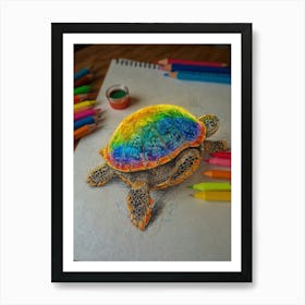 Rainbow Turtle 1 Art Print