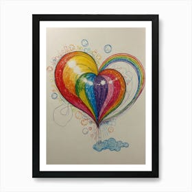 Rainbow Heart 11 Art Print