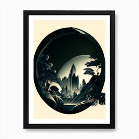 Earth Noir Comic Space Art Print