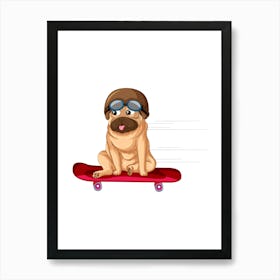 Prints, posters, nursery and kids rooms. Fun dog, music, sports, skateboard, add fun and decorate the place.32 Art Print