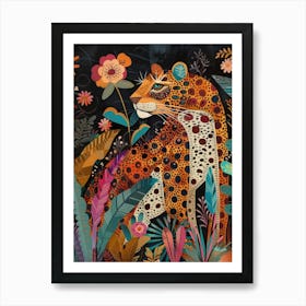 Leopard In The Jungle 42 Art Print