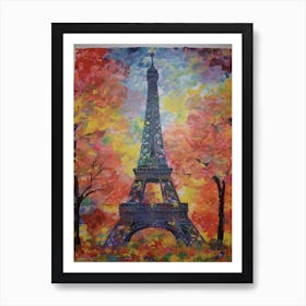 Eiffel Tower Paris France Monet Style 11 Art Print