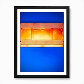 VHS Tape - Gold on Blue Art Print