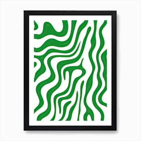 Line Art Inspired By The Green Stripe By Matisse 3 Art Print