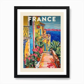 Nice France 4 Fauvist Painting Travel Poster Art Print