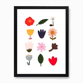 Flowers In White Art Print