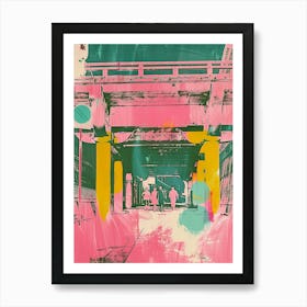  Naoshima Japan Retro Duotone Silkscreen 1 Art Print