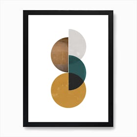 Mid-Century Orange No 370 Art Print