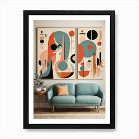 Mid Century Abstract Retros B Art Print 0 1 Art Print