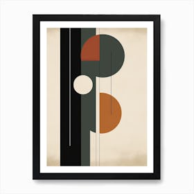 Boho Whirl; Mid Century Cosmic Carousel Art Print