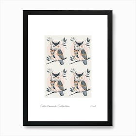 Cute Animals Collection Owl 2 Art Print
