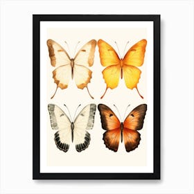 Watercolor Butterflies 1 Art Print