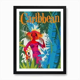 Caribbean, Lady On A Stroll Poster