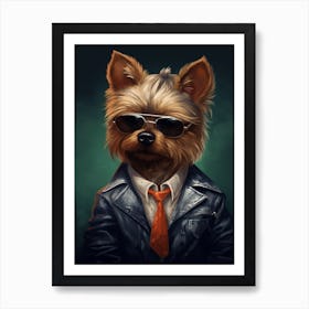 Gangster Dog Yorkshire Terrier Art Print