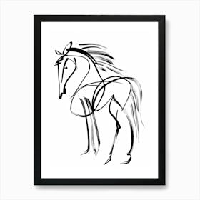 B&W Horse Art Print