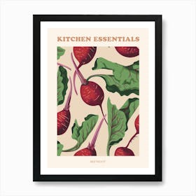 Beetroot Abstract Pattern Poster 1 Art Print
