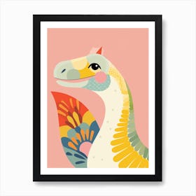 Colourful Dinosaur Nigersaurus Art Print