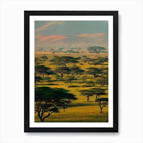 Serengeti National Park Tanzania Vintage Poster Art Print
