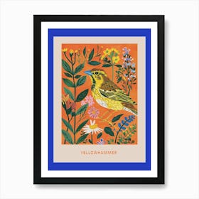 Spring Birds Poster Yellowhammer 1 Art Print