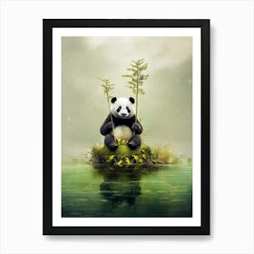 Panda Bear animal illustration Art Print