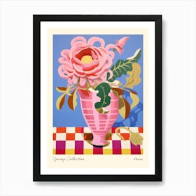 Spring Collection Roses Flower Vase 2 Art Print