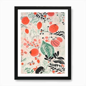 Guava Fruit Drawing 3 Art Print