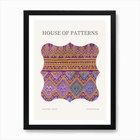 Textile Pattern Poster 8 Art Print