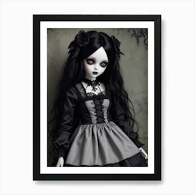 Gothic Doll 1 Art Print