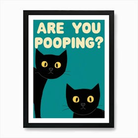 Leonardo Phoenix Minimalistic Illustration Of Two Black Cats O 3 1 Topaz Standard V2 4x Art Print