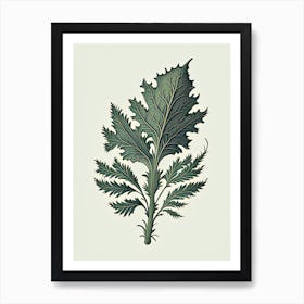 Pennyroyal Leaf Vintage Botanical 2 Art Print