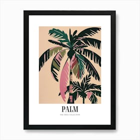 Palm Tree Colourful Illustration 1 Poster Art Print