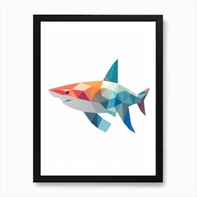 Minimalist Shark Shape 10 Art Print